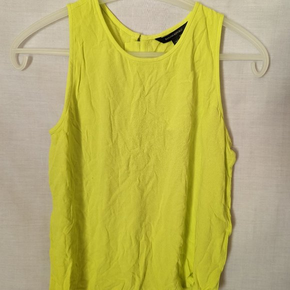 Banana Republic Buttoned Back Cropped Top, SZ: XS, COLOR: Yellowish Green - Picture 1 of 3